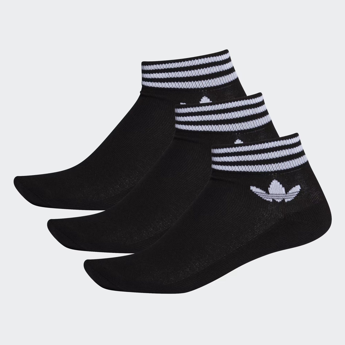 adidas Originals - 3-Pack Ankle Socks - Unisex - White/Black